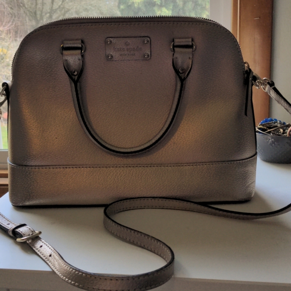 Rose gold Kate Spade crossbody satchel